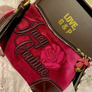 Vintage Juicy couture Burgundy Wristlet